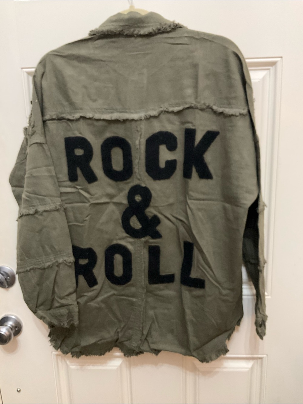 NWT Elan Devan Rock & Roll Oversized Jacket Olive XS New - Picture 8 of 10